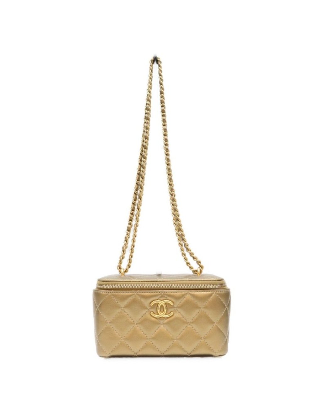 Chanel 23 Cruise CC Dynasty Gold Lamb Chain Vanity Shoulder Bag